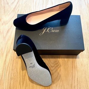 J. Crew Velvet Block Heel Pump NWT NIB